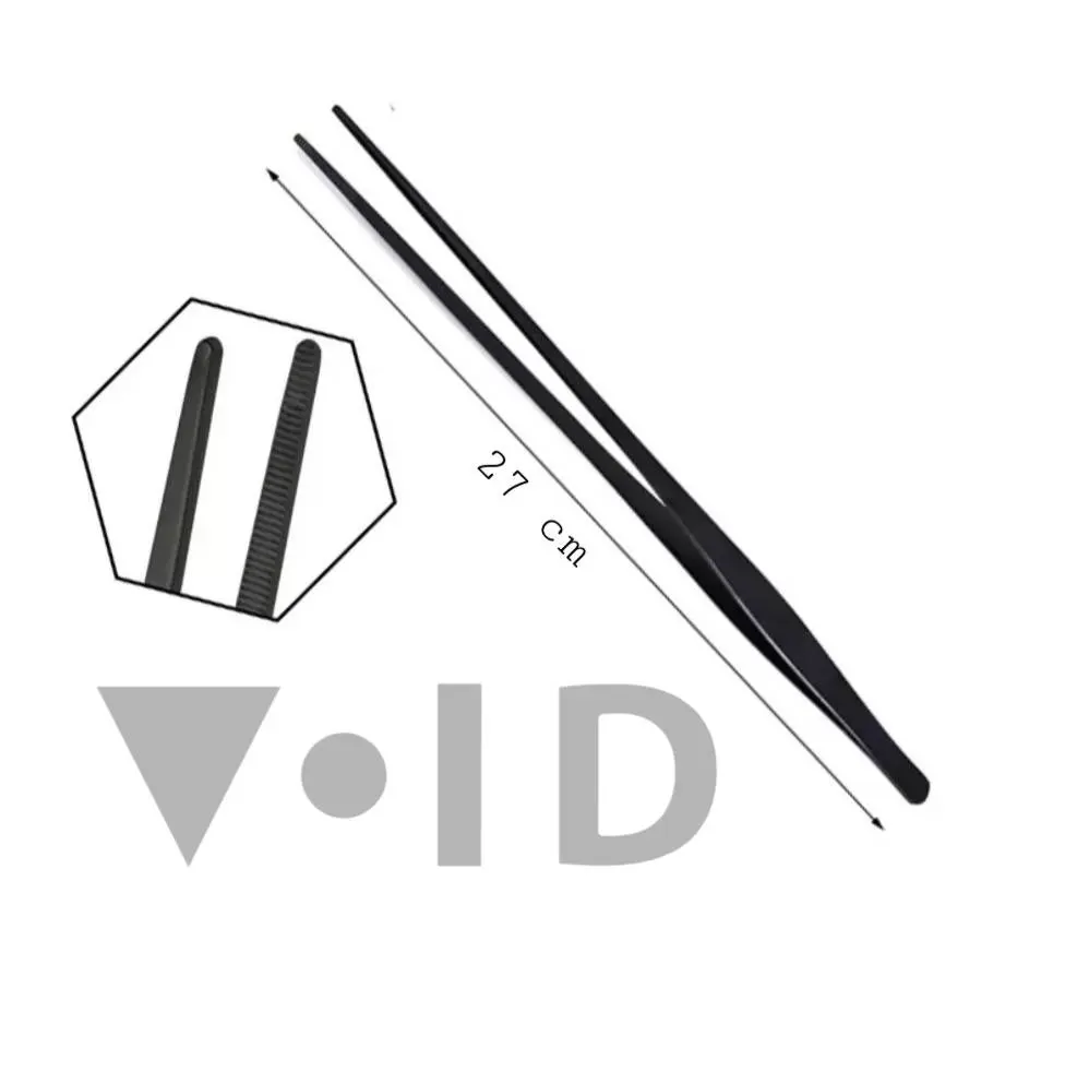 Black straight tweezers