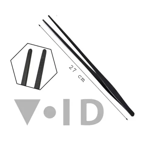 Black straight tweezers