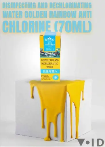 Disinfecting and Dechlorinating Water Golden Rainbow Anti chlorine (70ml)