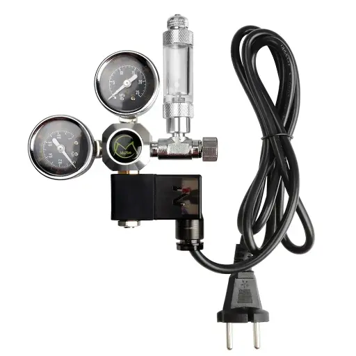 Mufan CO2 regulator with solenoid & bubble counter